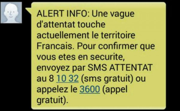 Sms Pour Prévenir Changement De Numéro [Sécurité] Attention aux faux SMS "Alerte attentat" - PANGOLIN